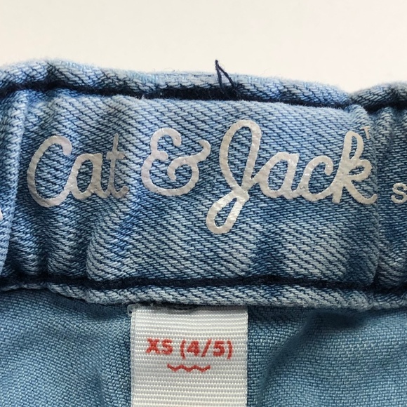 Girls Cuffed Light Wash Denim Shorts - Picture 4 of 4